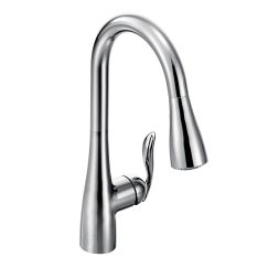 Chrome One-handle High Arc Pulldown Kitchen Faucet