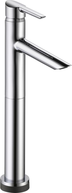 Delta Compel Single Hole Single-Handle Vessel Bathroom Faucet with Touch2O.xt Technology in Chrome, Grey