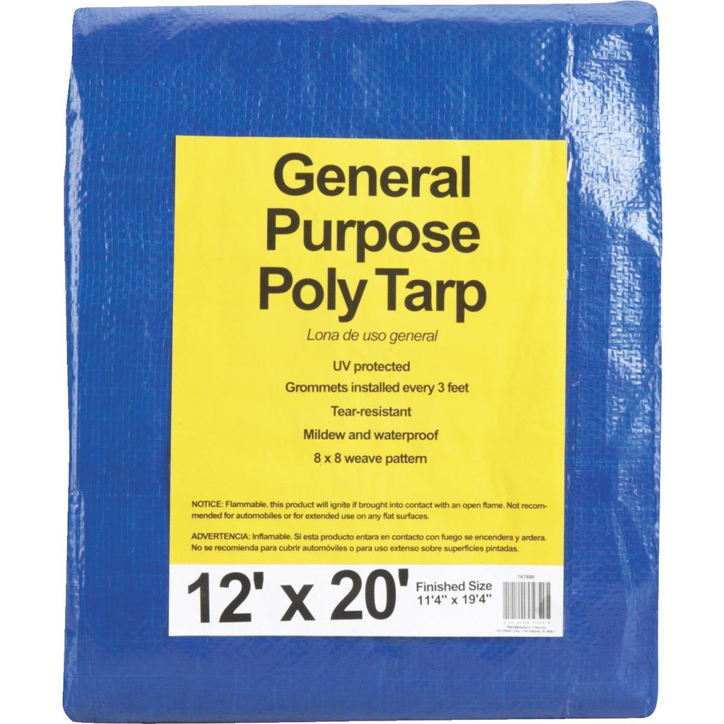 Do It Best Blue Woven 12 Ft. X 20 Ft. General Purpose Tarp 767888 - All