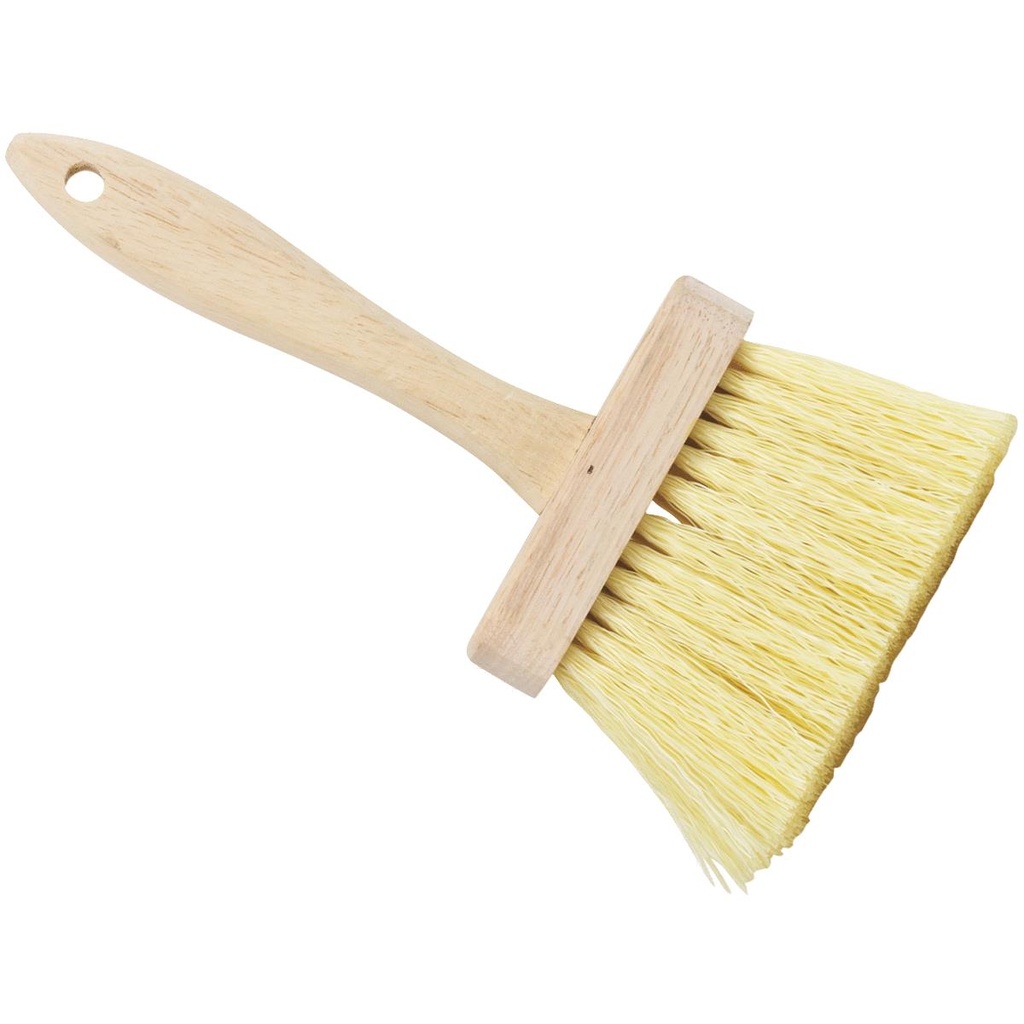 E-Z Fit Series Masonry Brush,4-3/4 in L Brush,Polypropylene Bristle,White Bristle,Plastic Handle