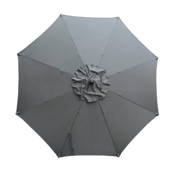 [8014983] Living Accents 9 Ft. Tiltable Gray Market Umbrella