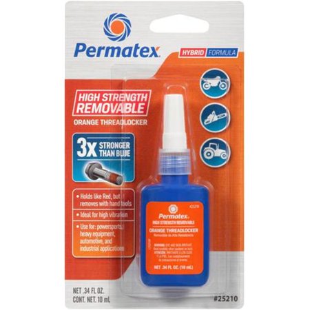 Permatex Hybrid High Strength Removable Threadlocker Liquid 0.34 Oz