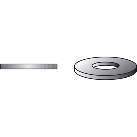 HILLMAN Hot Dipped Galvanized Steel 1/4 in. USS Flat Washer 100 Pk