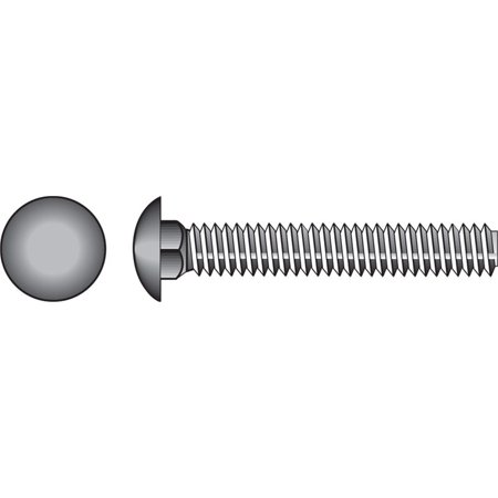 [812518] HILLMAN 1/4 in. X 3 in. L Hot Dipped Galvanized Steel Carriage Bolt 100 Pk