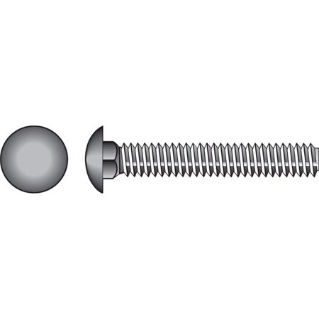 HILLMAN 1/4 in. X 4-1/2 in. L Hot Dipped Galvanized Steel Carriage Bolt 100 Pk