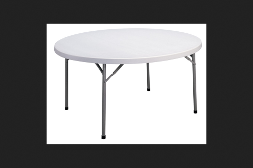 [8197055] Living Accents 60 in. W X 60 in. L Round Fold-in-Half Table
