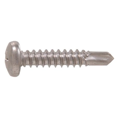 The Hillman Group 822604 8-Inch X 1-Inch Pan Head Phillips Self Drilling Sheet Metal Screw  Stainless Steel  100-Pack