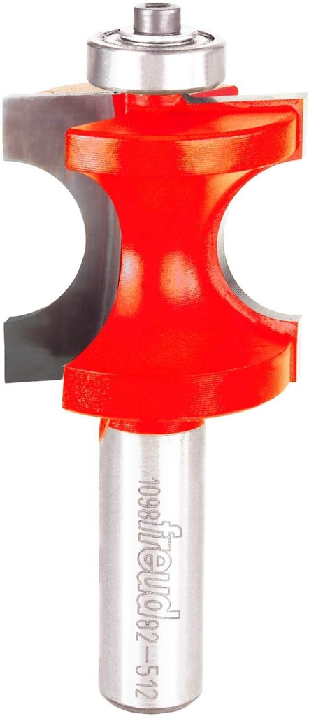 Freud 3/8 in. Radius Half Round Bit with Bearing with 1/2 in. Shank - 82-512