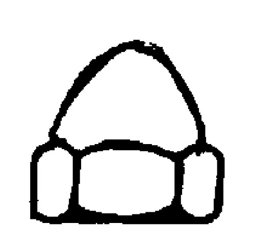 Hillman 8 in. Stainless Steel SAE Acorn Nut 100 Pk