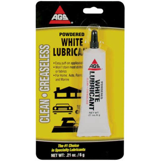 Ags Company WL-3H - White Powder Lubricant, Tube, .21 Oz, Card, Hardware