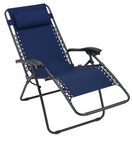 Living Accents F53250-1bkox60 Navy Blue Multi-position Relaxer Chair