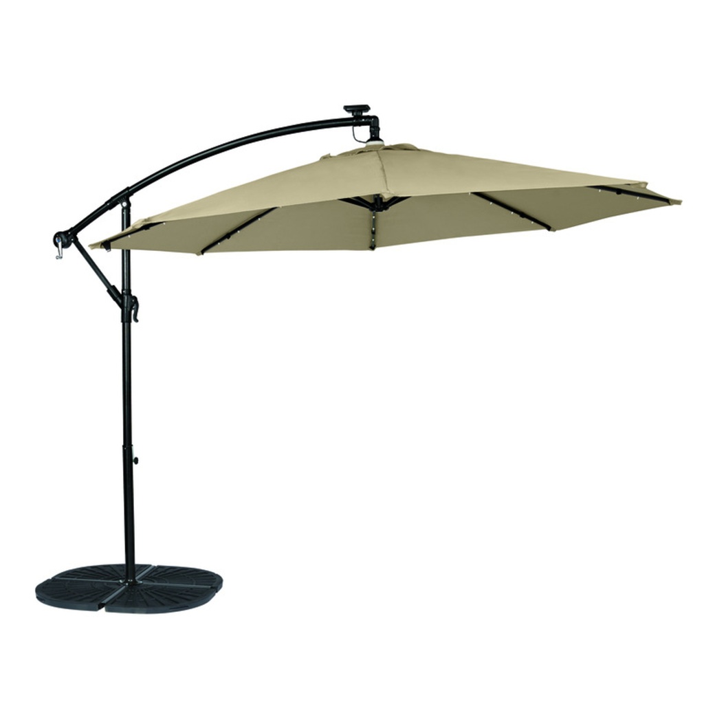 Living Accents 10 Ft. Tiltable Tan Offset Umbrella