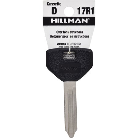 Hillman KeyKrafter Black/Silver Brass Double Sided 17R1 Key Blank for Chrysler