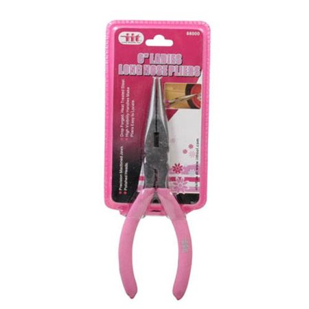 [88000] IIT 88000 Ladies Pink 6-Inch Long Nose Pliers
