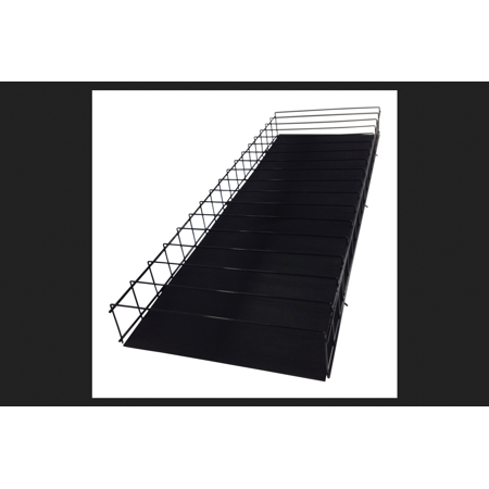 VULCAN INDUSTRIES 14.5 in. H X 18 in. W X 49.5 in. L Black Spray Paint Shelves Display Metal