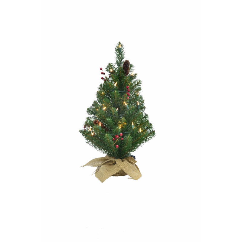 Celebrations 2 Ft. Full Incandescent 35 Ct Table Top Christmas Tree