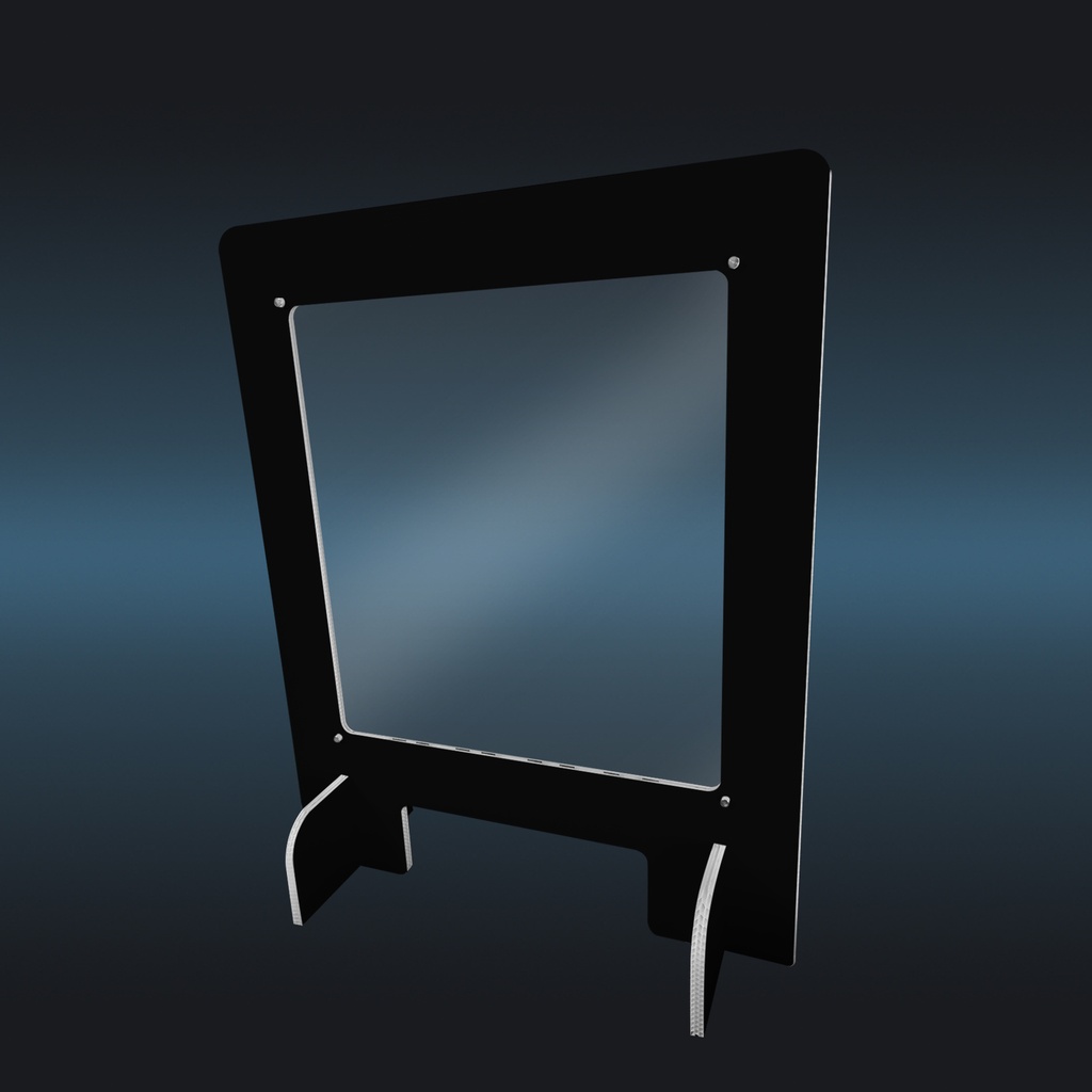 Firebolt Protection Products 1 in. H X 24 in. W X 30 in. L Natural Black Counter Cashier Shield 1 Pk