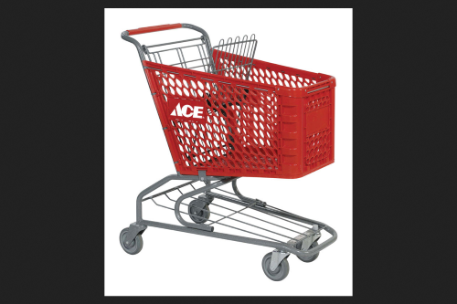 Versa Cart Ace Logo Shopping Cart Red 36-5/8 in. H X 19 in. W X 33-5/16 in. D