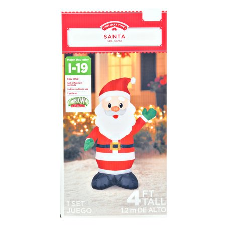 Gemmy Airblown Christmas Inflatable Santa Claus 48 in. Inflatable