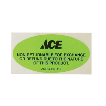 Centurion 1-1/4 in. H X 2-1/2 in. W Oval Green Non Returnable Labels 500 Pk - Total Qty: 1; Each Pack Qty: 500; Total Items Rec: 500