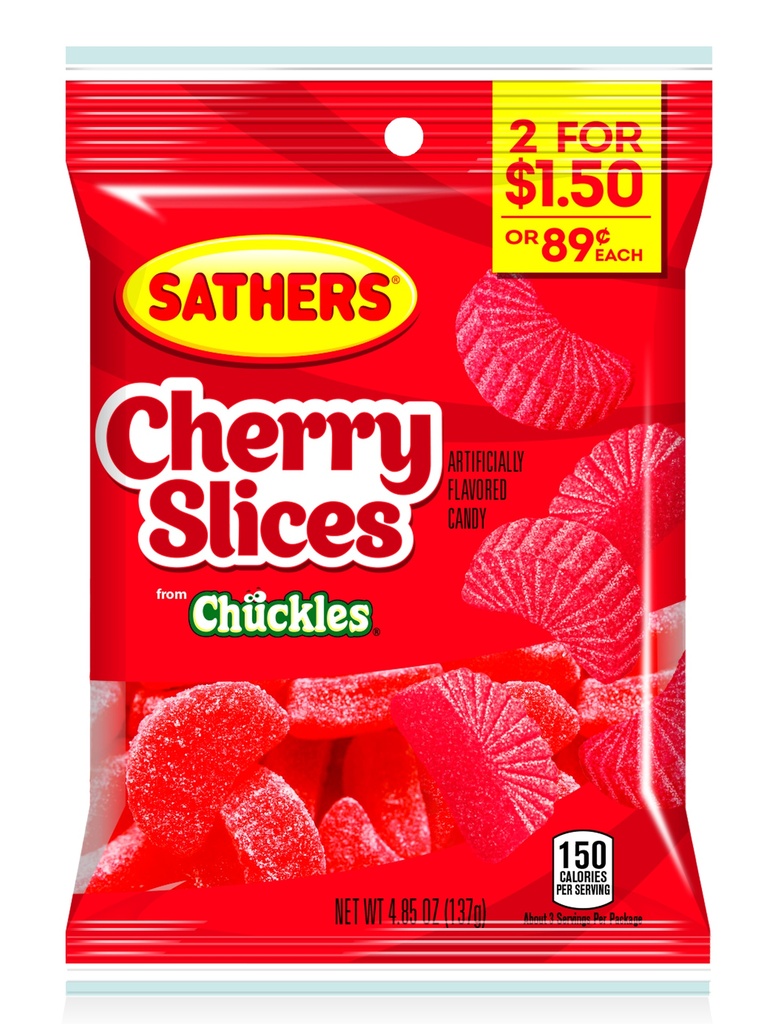 Sathers Cherry Slices Gummy Candy, 4.85 Oz
