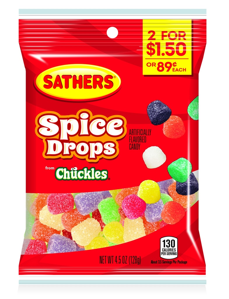 Sathers Spice Drops Candy, 4.5 Ounce Bag