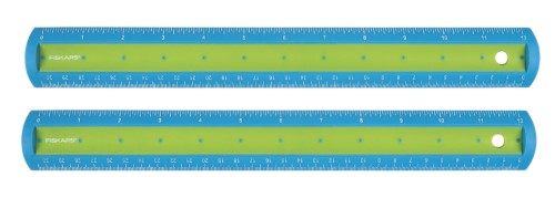 Fiskars 12 in. L X 1 in. W Plastic Ruler Metric and SAE