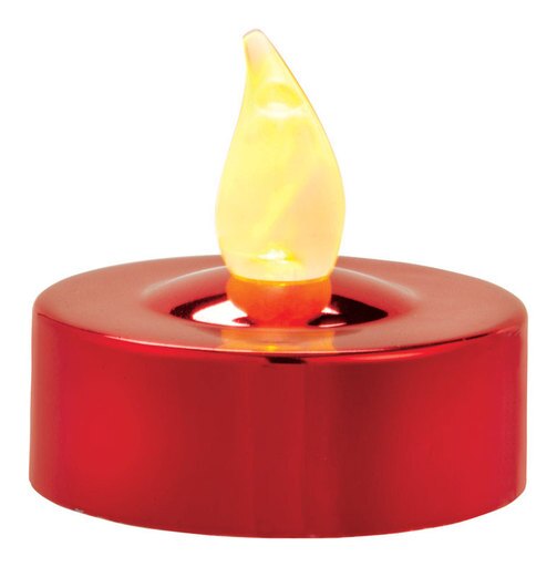Home Plus LED Red Tealight Window Candle - Case of: 72;
