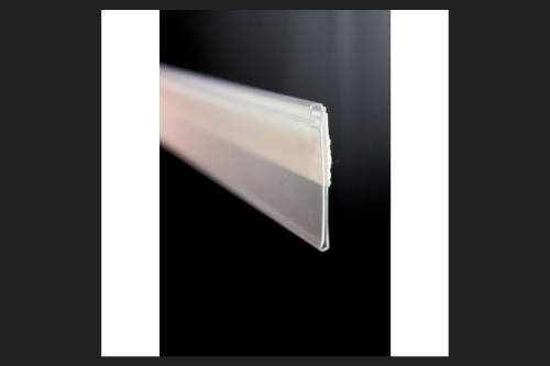 [9367327] Kinter Clear Gripper Info Strip with Tape .25 in. H X 1.5 in. W X 47.8750 in. L Plastic