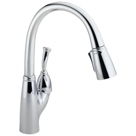 Delta Allora 989-DST Single Handle Pull-Down Kitchen Faucet - Single Handle Lever: Chrome
