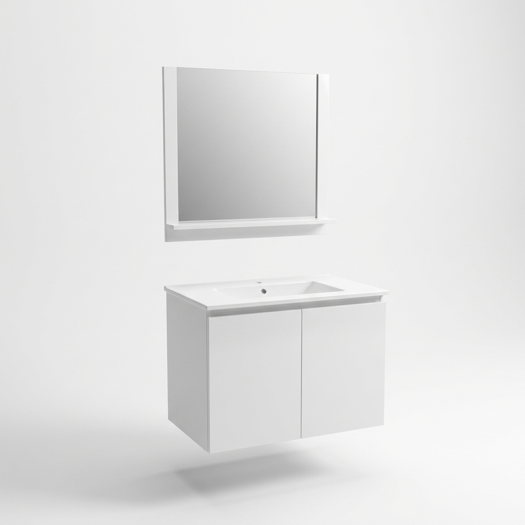 [A322030W] CONJ. VAN MUEB/LAV/ESP PVC WHITE