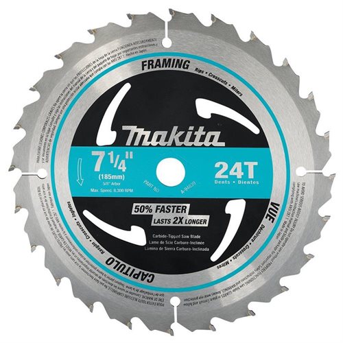 7-1/4 in. 24 TPI Carbide-Tipped Framing Blade (10-Pack)