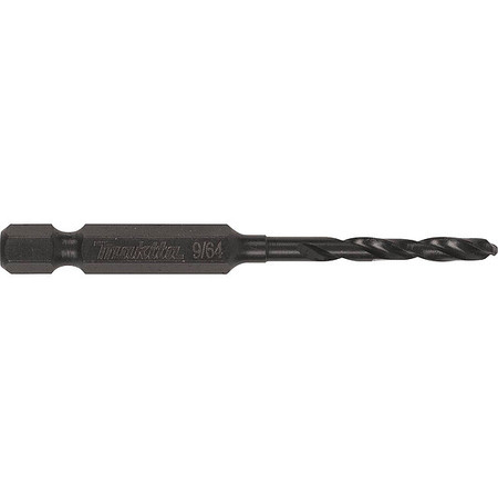 Drill Bit, Black Oxide, 9/64", 1/4" Hex