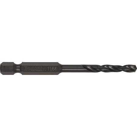 [A97776] Drill Bit, Black Oxide, 11/64", 1/4" Hex
