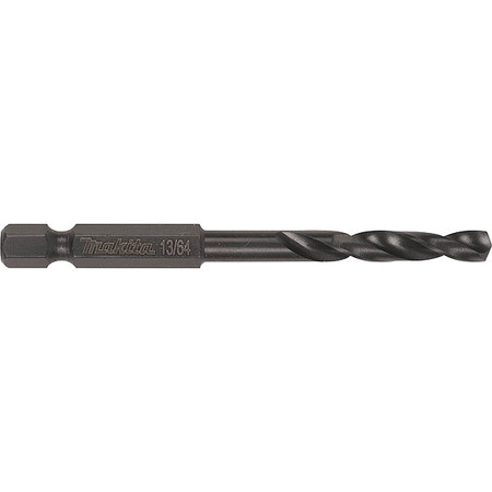 Drill Bit, Black Oxide, 13/64", 1/4" Hex