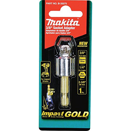 [B-35075] MAKITA GOLD SOCKET ADAP. 3/8X15"
