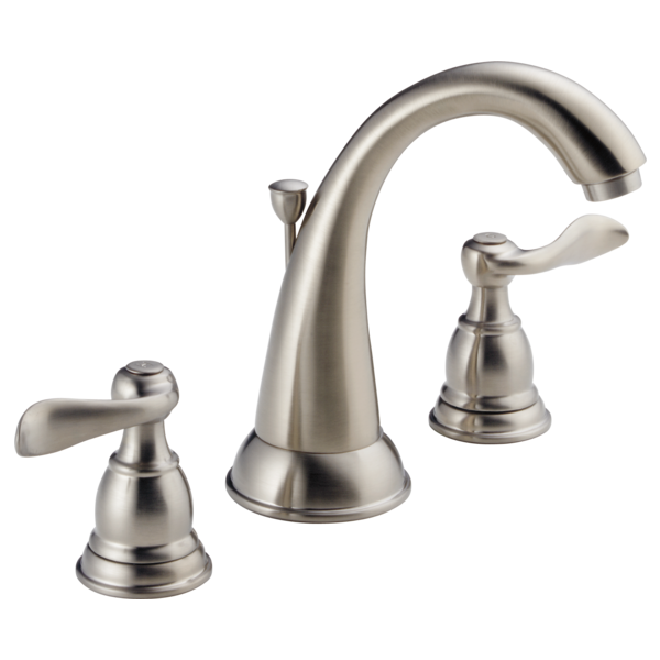 Windemere 8 in. Widespread 2-Handle Bathroom Faucet with Metal Drain Assembly in Stainless