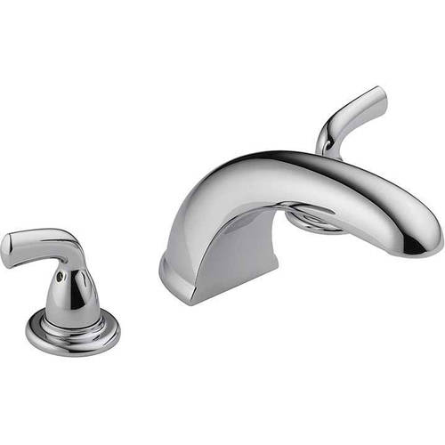Delta BT2710 Foundations Deck Mounted Roman Tub Filler Trim Chrome Faucet Roman Tub Double Handle