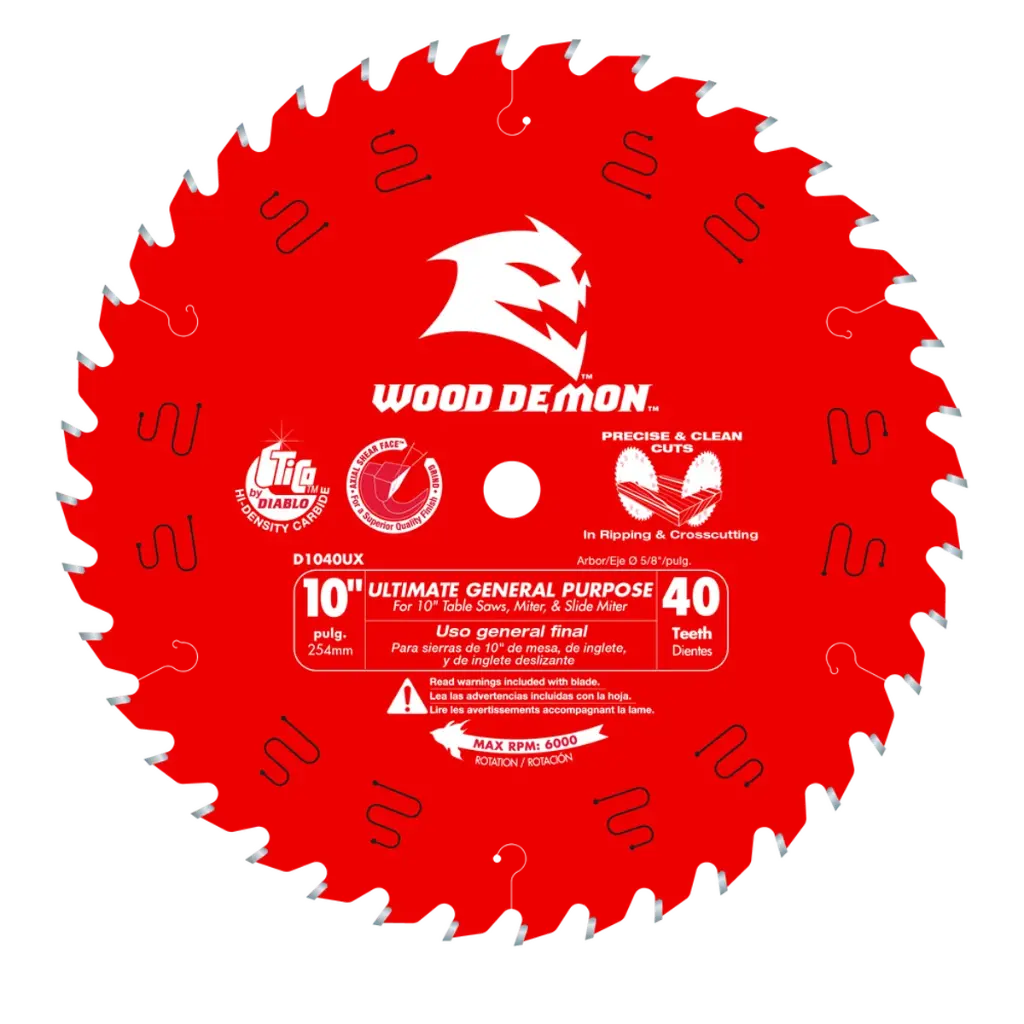 Diablo Ultimate GP 10 in. D X 5/8 in. TiCo Hi-Density Carbide Circular Saw Blade 40 Teeth 1 Pk