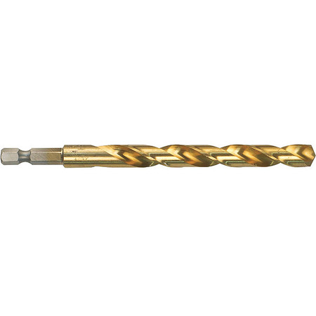 [D23949] Drill Bit,Titanium Coated,3/8",1/4" Hex