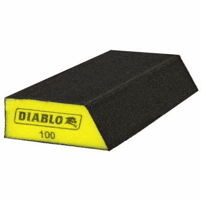 [DFBANGBFIN01G] Diablo 8 in. L X 3 in. W X 1 in. 100 Grit Fine Angled Sanding Sponge
