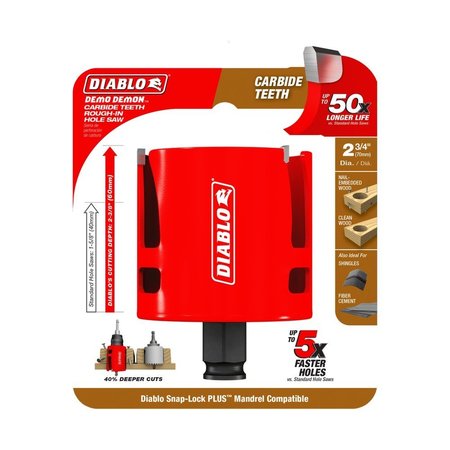 Diablo Tools Demo Demon Carbide Teeth Rough-in Hole Saw Set 8pc - DHS08SCTR