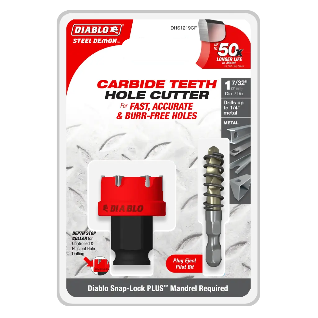 DIABLO 1-7/32" CARBIDE HOLE CUTT