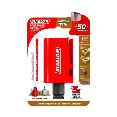 Diablo Tools 2in Demo Demon Carbide Teeth Rough-in Hole Saw - DHS2000CTR