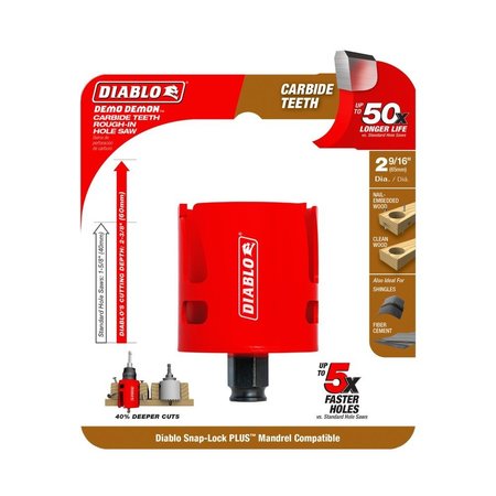 Diablo Tools 4-1/4in Demo Demon Carbide Teeth Rough-in Hole Saw - DHS4250CTR