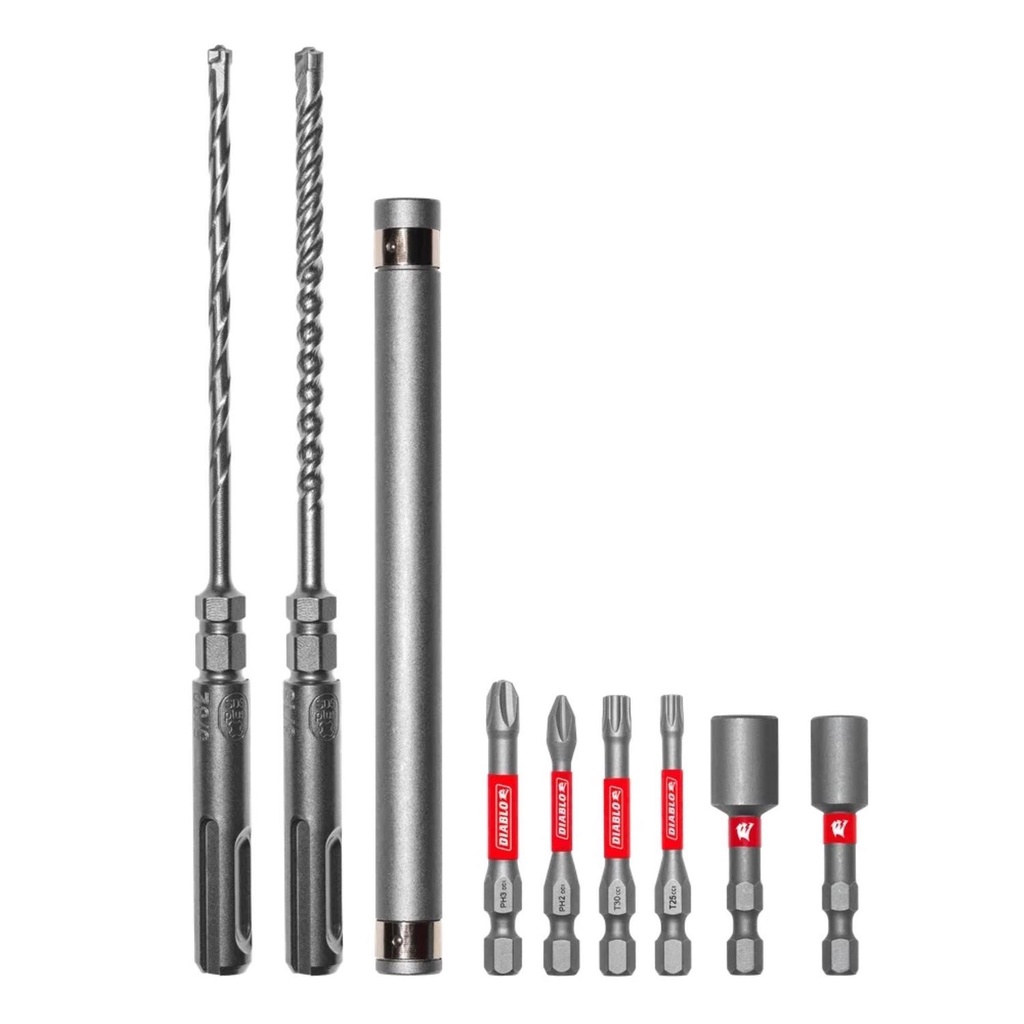 Diablo Concrete Anchor Drive Set Carbide 9 Pc