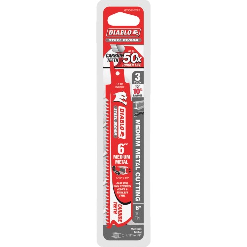 DIABLO HOJA C/METAL 6"  PK3