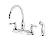 Pfister F-036-CL4 Harbor Kitchen Faucet with Sidespray, Polished Chrome