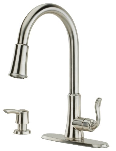 Pfister Cagney 1-Handle Pull-Down Kitchen Faucet with Soap Dispenser  Stainless Steel
