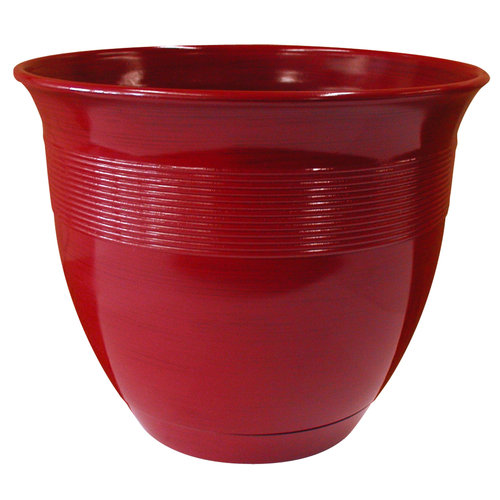 Flexon Industries 12" 2-Tone Planter, Bordeux Red
